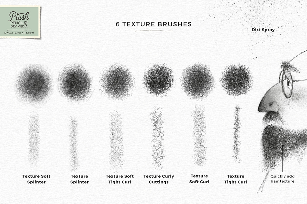 Pencil & Dry Media Procreate brushes, a Brush Add-On by Lisa Glanz (Photo 7 of 9)