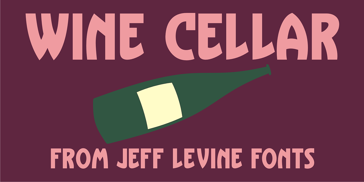 Wine Cellar JNL, a Sans Serif Font by Jeff Levine Fonts