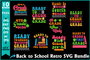 Back to school retro Bundle, SVG, an Object Graphic by Creative Art