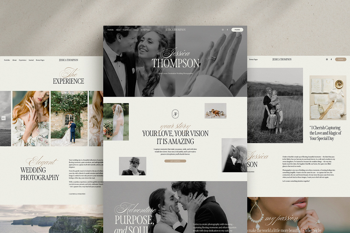 Squarespace Photographer Website, a Squarespace Template by The Soft Voice (Photo 2 of 8)