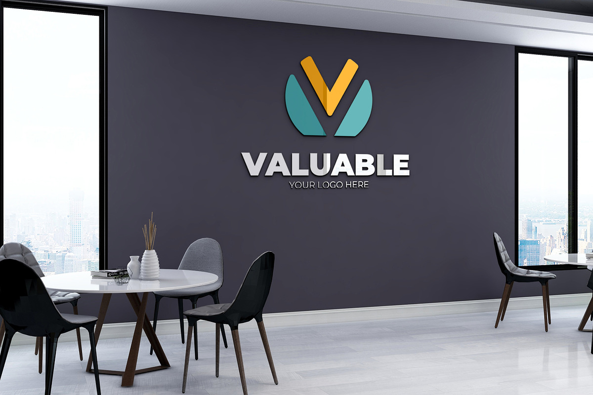 PSD Office Scene 3D Wall Mockup, a Product Mockup by Ayy (Photo 3 of 15)