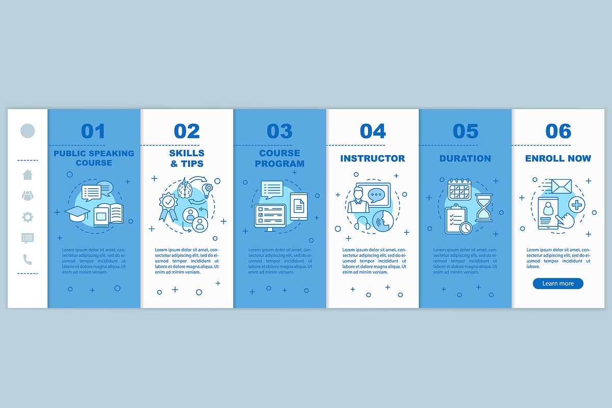 Public speaking course web pages, a Templates & Theme by IMG Visuals