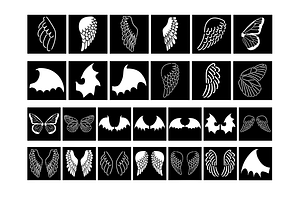Angel Wings Stencil, Butterfly Wings