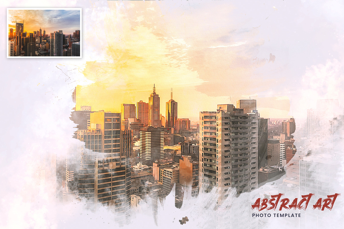 Abstract Art Photo Template, a Graphic by U_Design (Photo 3 of 9)