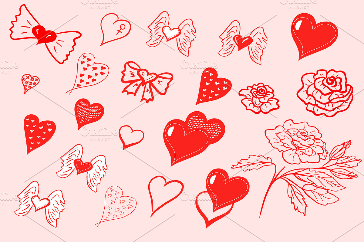Valentine’s Day Clipart Collection, a Decorative Illustration by NatArt (Photo 2 of 7)