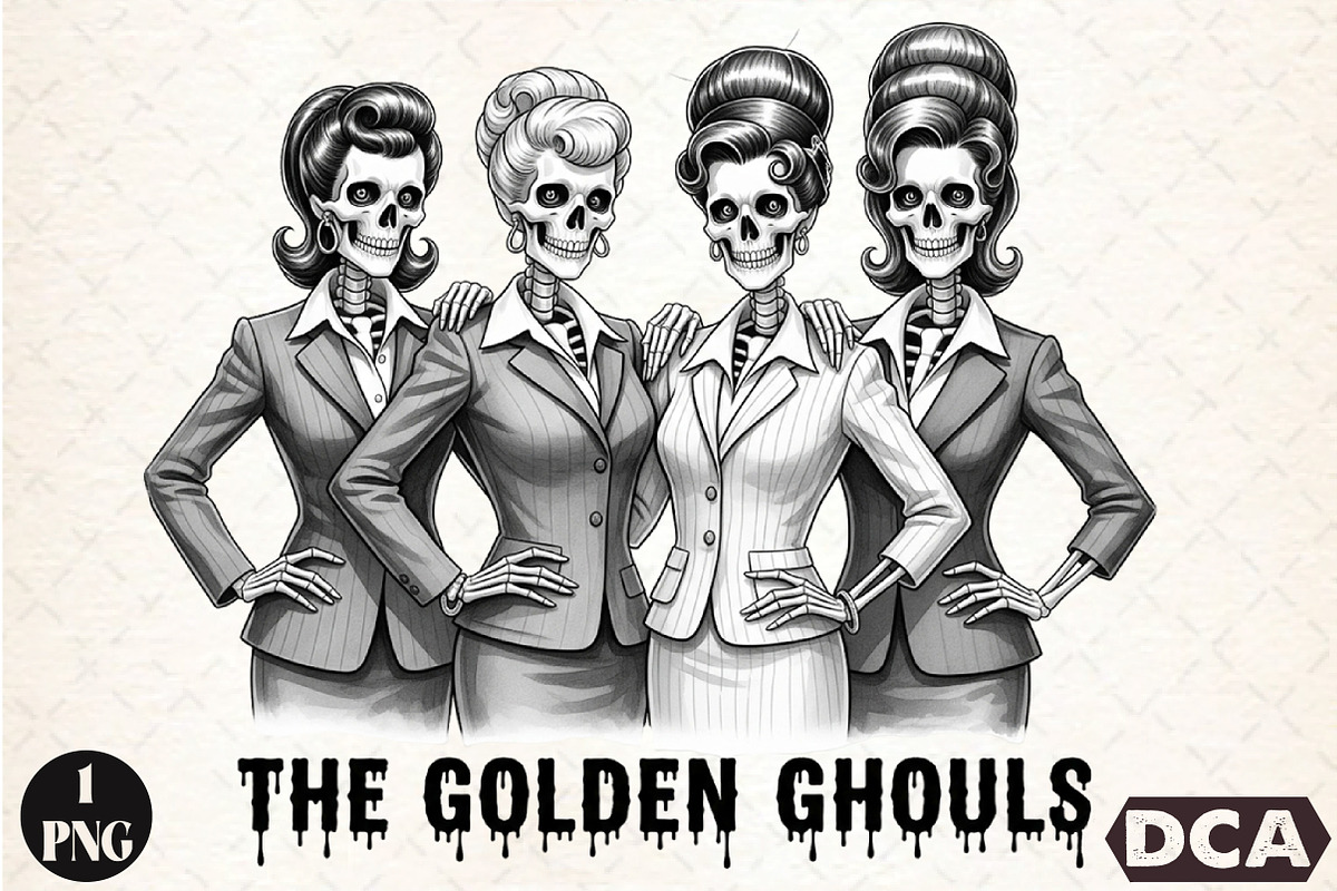Golden Ghouls Golden Girls Halloween, an Illustration by DreamCafeArt (Photo 1 of 7)