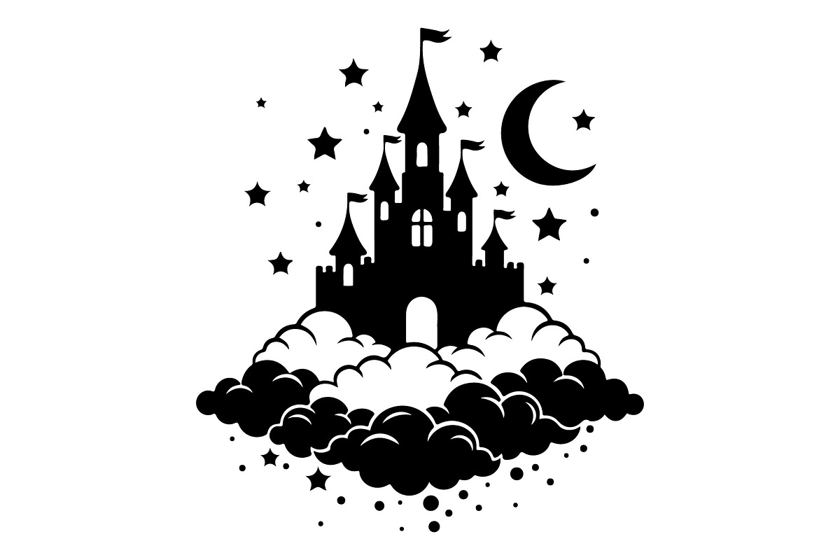 Fantasy Castle Cloud Moon Bundle, an Object Illustration by Gaye Art (Photo 14 of 30)