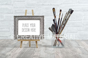 Frame Mockup | Paint Brushes | #18, a Print Template by Creative-Material (Thumbnail 1 of 2)