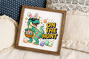 Dinosaur T Rex Easter Sublimation PN, an Illustration by Libby Wishes (Thumbnail 6 of 6)