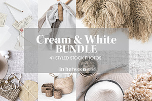 Cream & White Styled Stock Photos