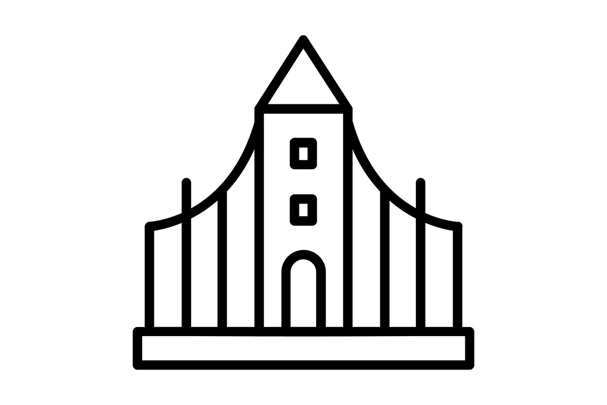 Hallgrimskirkja Line Icon, an Icon by Pexelpy (Photo 1 of 2)