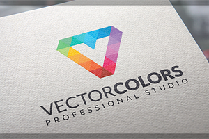 Vector Letter V Colorful Pixel Logo, a Branding & Logo Template by yopie