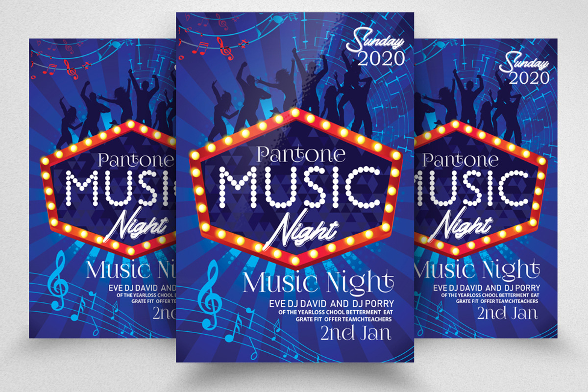 Music Party Night Flyer Template, a Flyer Template by Psd Templates (Photo 1 of 2)