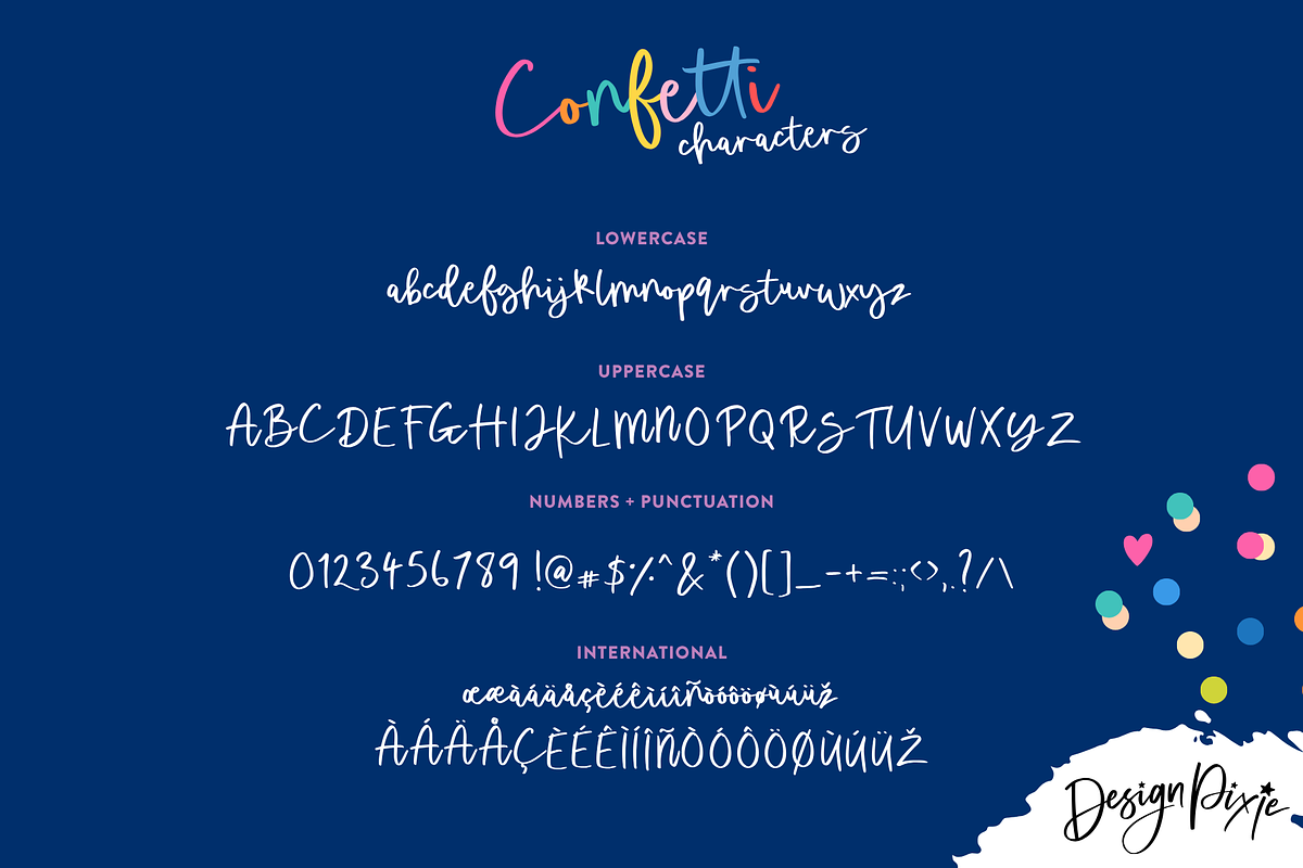 Confetti Font, a Script Font by Design Pixie (Photo 8 of 8)