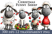 Funny Christmas Sheep Clipart, an Illustration by Designworld (Thumbnail 1 of 6)
