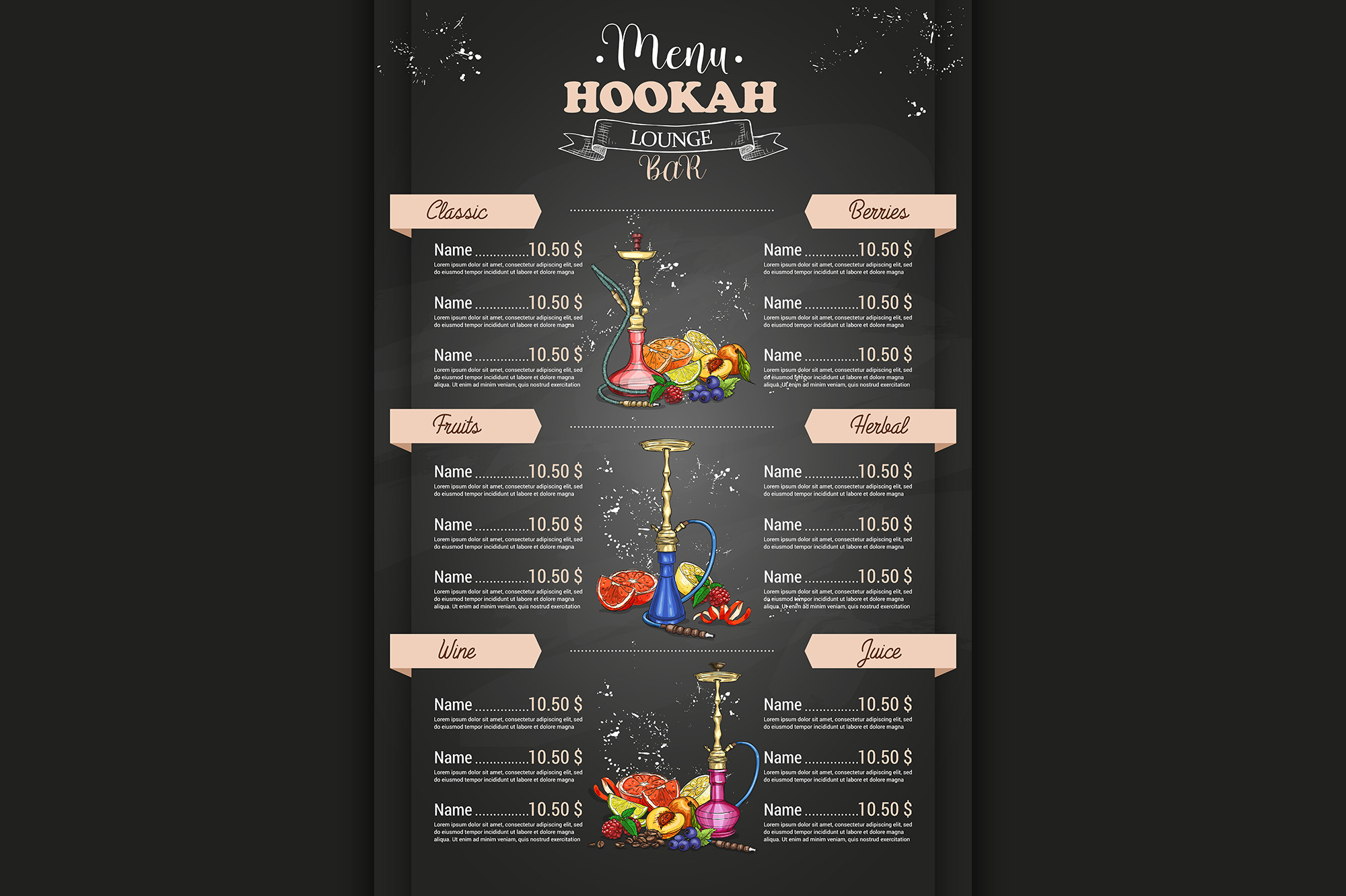 Vector color menu design, a Decorative Illustration by Netkoff