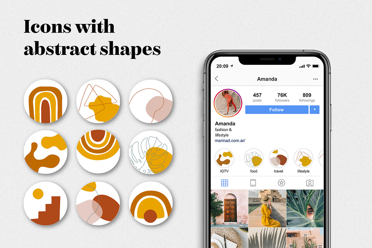Modern instagram highlight covers, a Social Media Template by EkaterinaKiriy (Photo 3 of 7)