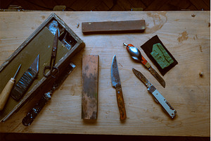 Collection of vintage hand tools and, an Industrial Photo by Stockphoto by vzwer