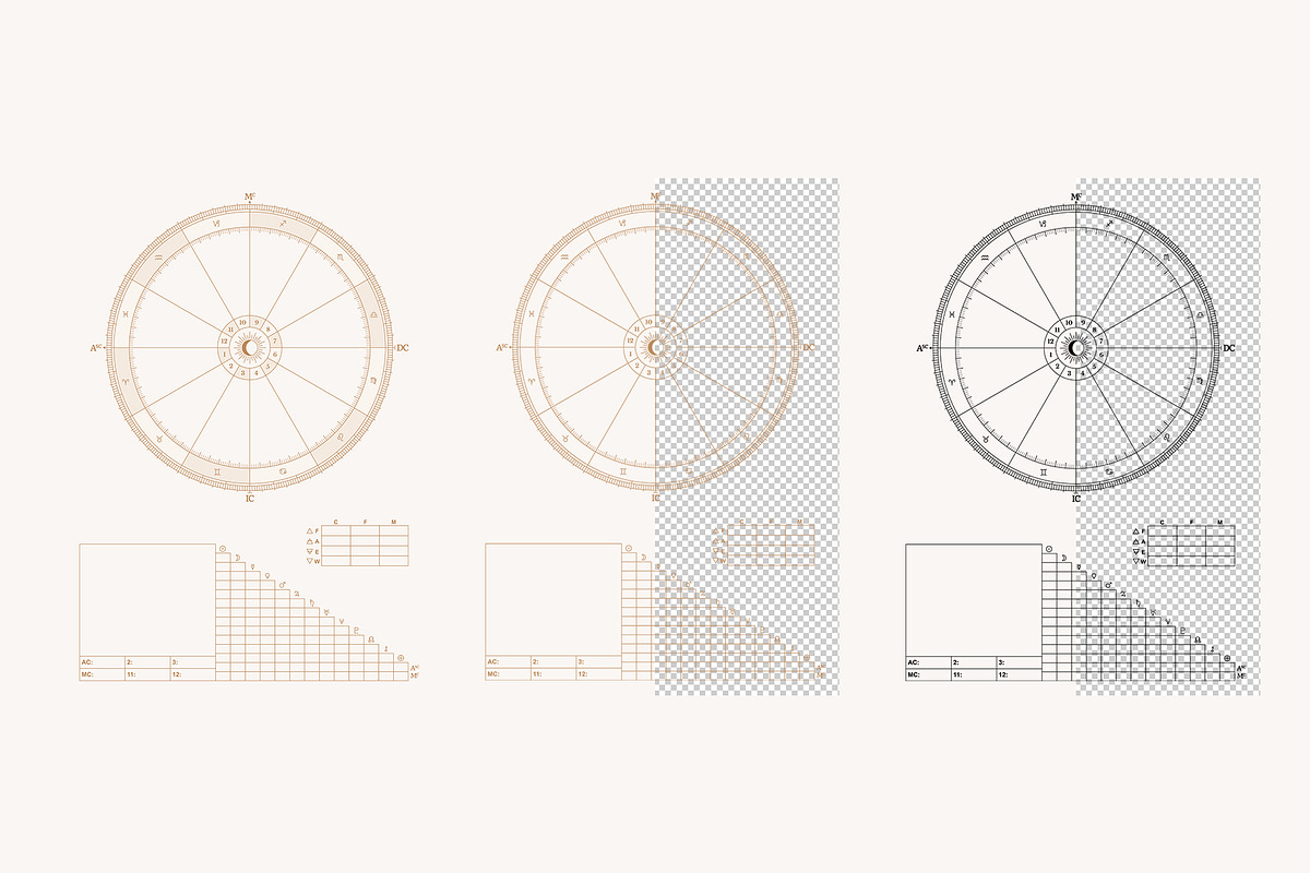 Astrology Wheel Vector, an Illustration by jessicamdesign (Photo 3 of 8)