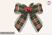 Christmas Coquette Bow Clipart Bundl, a Graphic by crative8112 (Thumbnail 6 of 9)