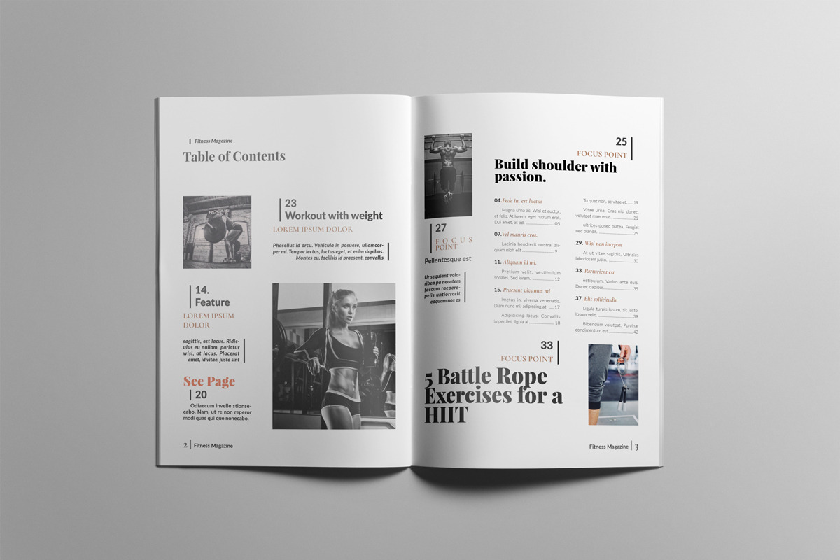 muscle and fitness magazine template, a Magazine Template by Swayang (Photo 2 of 21)
