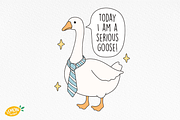 Retro Silly Goose PNG, an Animal Illustration by LemonDesign (Thumbnail 2 of 13)