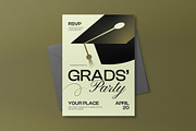 Cream Clean Graduation Invitation, an Invitation Template by graphicook (Thumbnail 3 of 3)