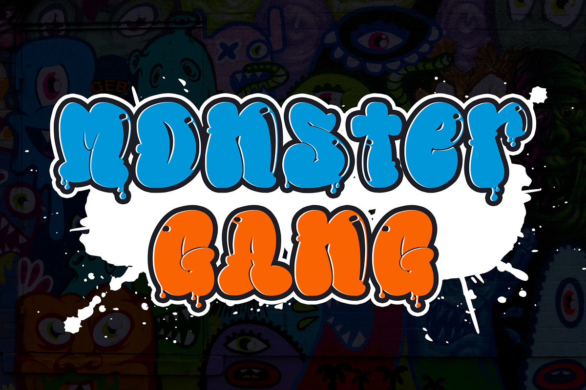 BubbleBloods - Graffiti Display Font, a Symbol Font by AQR Studio (Photo 9 of 9)