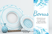FREEBIE Gzhel vector collection, a Pattern Graphic by Designnina Shop (Thumbnail 10 of 11)