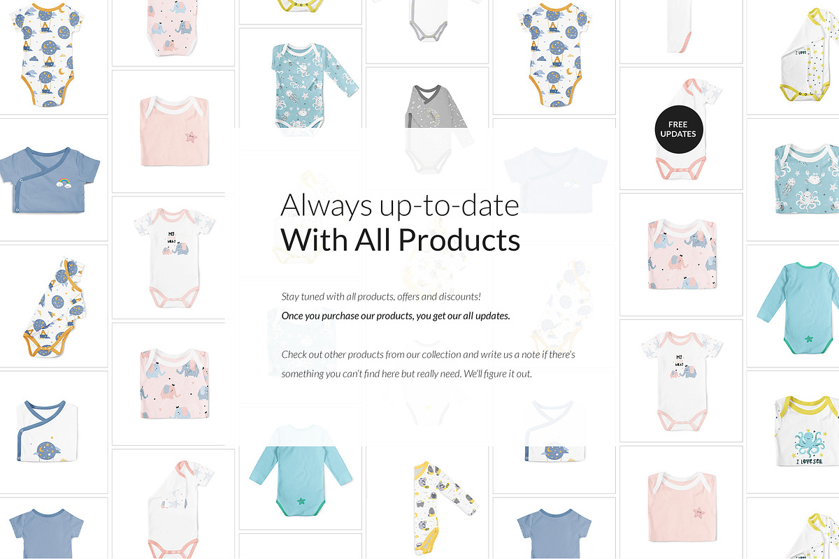 20x Baby Onesies BUNDLE Mock-up Sets, a Books & Magazine Mockup by BlackMocca (Photo 24 of 28)