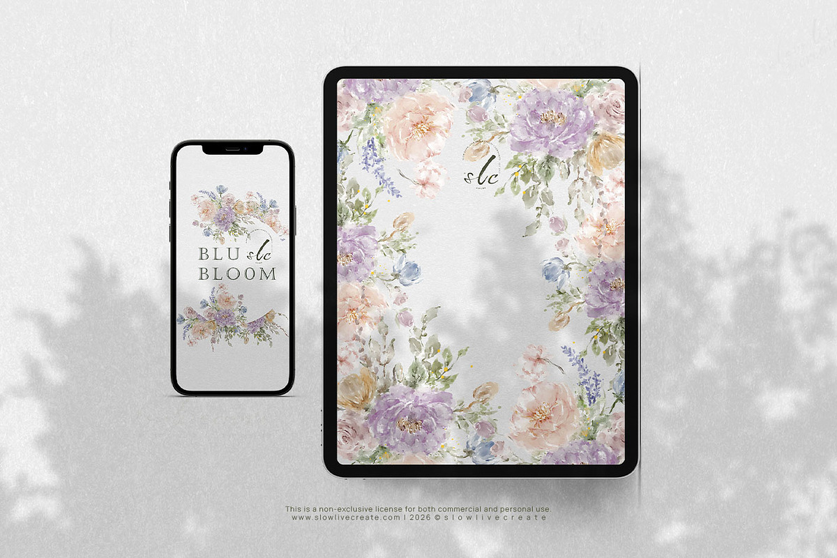 Bloom | Vivid Florals Watercolor, a Decorative Illustration by slowlivecreate (Photo 6 of 6)