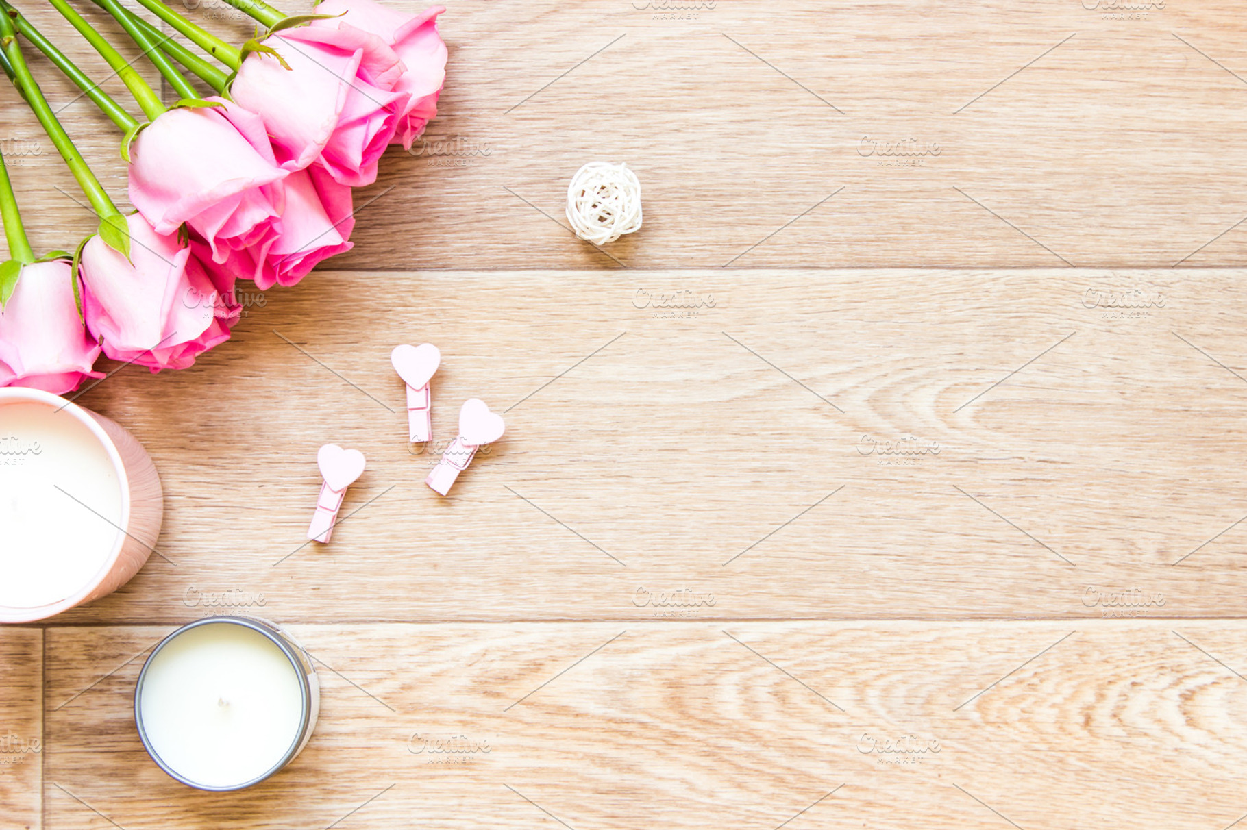 Pink Roses on Wooden Background, a Background Photo by Rose Wine Aesthetic