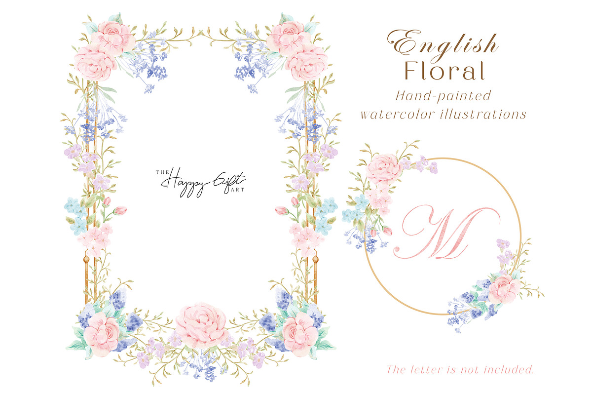 Grandmillennial floral illustrations, an Illustration by TheHappyGiftArt (Photo 3 of 7)