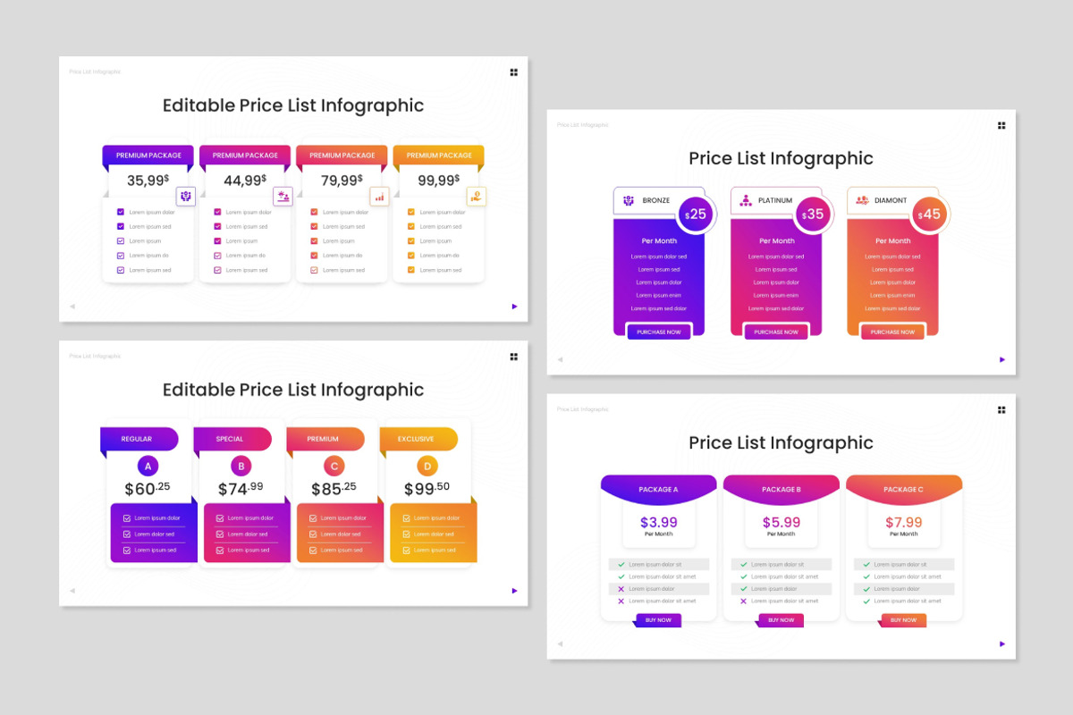 Price List Infographic Keynote, a Presentation Template by Antstheme (Photo 2 of 2)