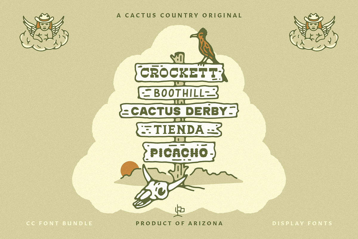 CC Heritage Display Font Bundle, a Handwritten Font by Cactus Country (Photo 2 of 5)