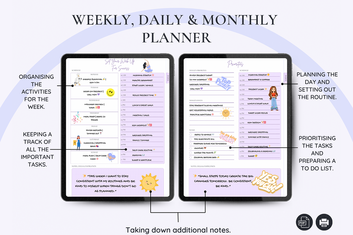 Undated Digital Planner preview 3