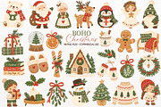 Boho Christmas Print Winter Holiday, a Seasonal Illustration by SugarCloudStudioArt (Thumbnail 1 of 5)