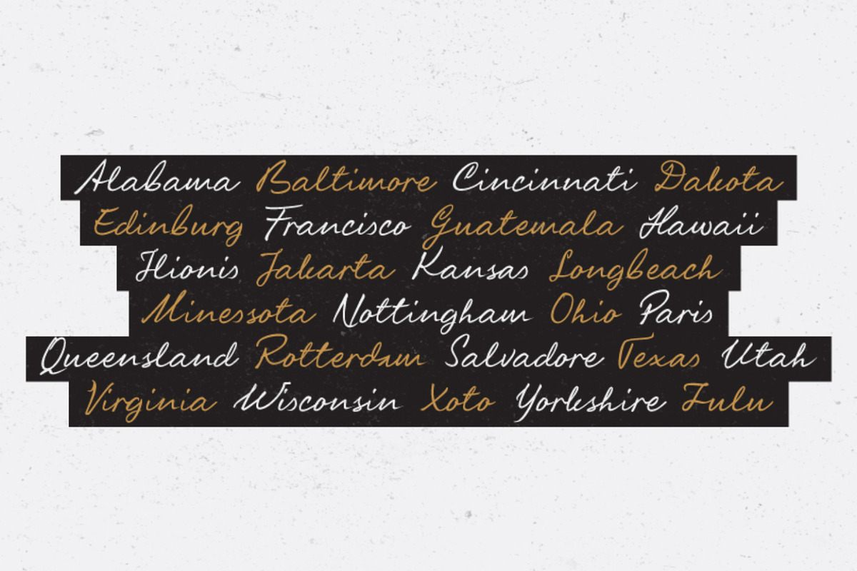 Ballpoint Catalog, a Script Font by DoubleZ Studio (Photo 6 of 8)