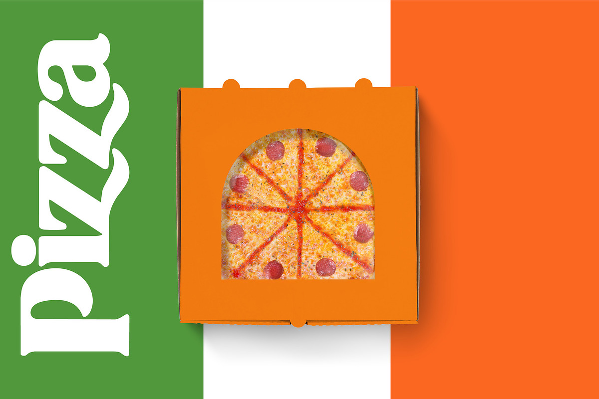 Pizza delivery by courier MockUp, a Merchandise Mockup by PSD Market (Photo 5 of 16)