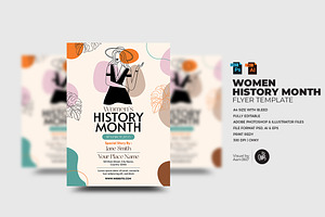 Women History Month Flyer Template, a Flyer Template by Aam360