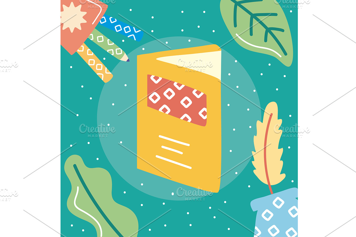 literature school subject icons, an Object Illustration by studiogstock