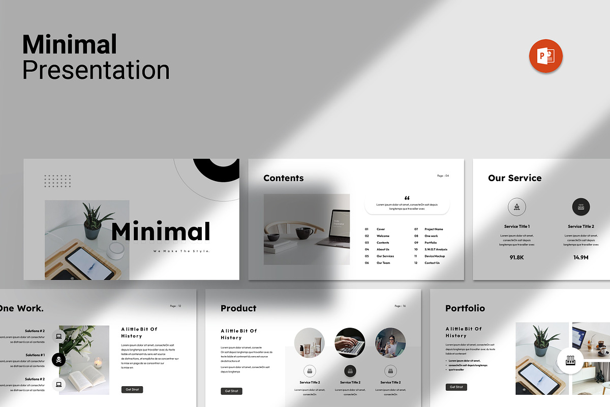 Minimal Presentation Template, a Presentation Template by Studio_Clarity (Photo 1 of 5)