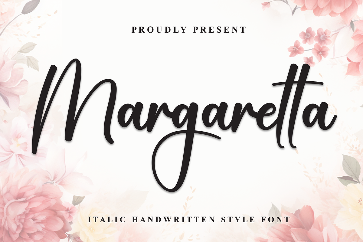 Margaretta | Script Font, a Handwritten Font by Scratchones (Photo 1 of 8)