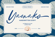 Yaenako – Elegant Handwritten Script, a Handwritten Font by Unicode Studio (Thumbnail 1 of 10)