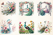 Spring Peacock Clipart, a Seasonal Illustration by DreamArtGraphic (Thumbnail 4 of 4)