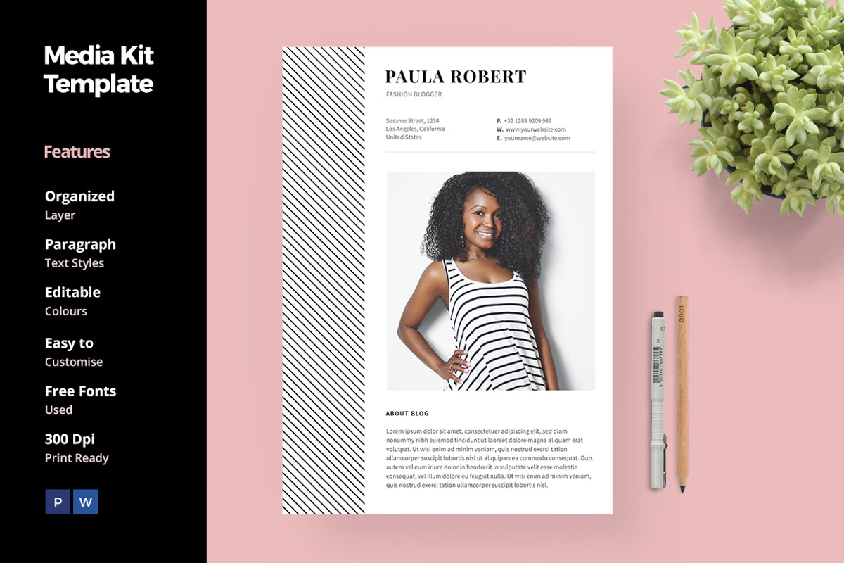 Media Kit Template for Blogger, a Social Media Template by ariodsgn (Photo 1 of 4)