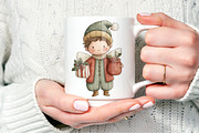 Whimsical Christmas Red Fairy Boy, a Seasonal Illustration by V Design Creator (Thumbnail 7 of 8)