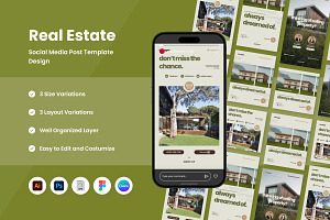 Real Estate Social Media Post V3, a Social Media Template by productype1