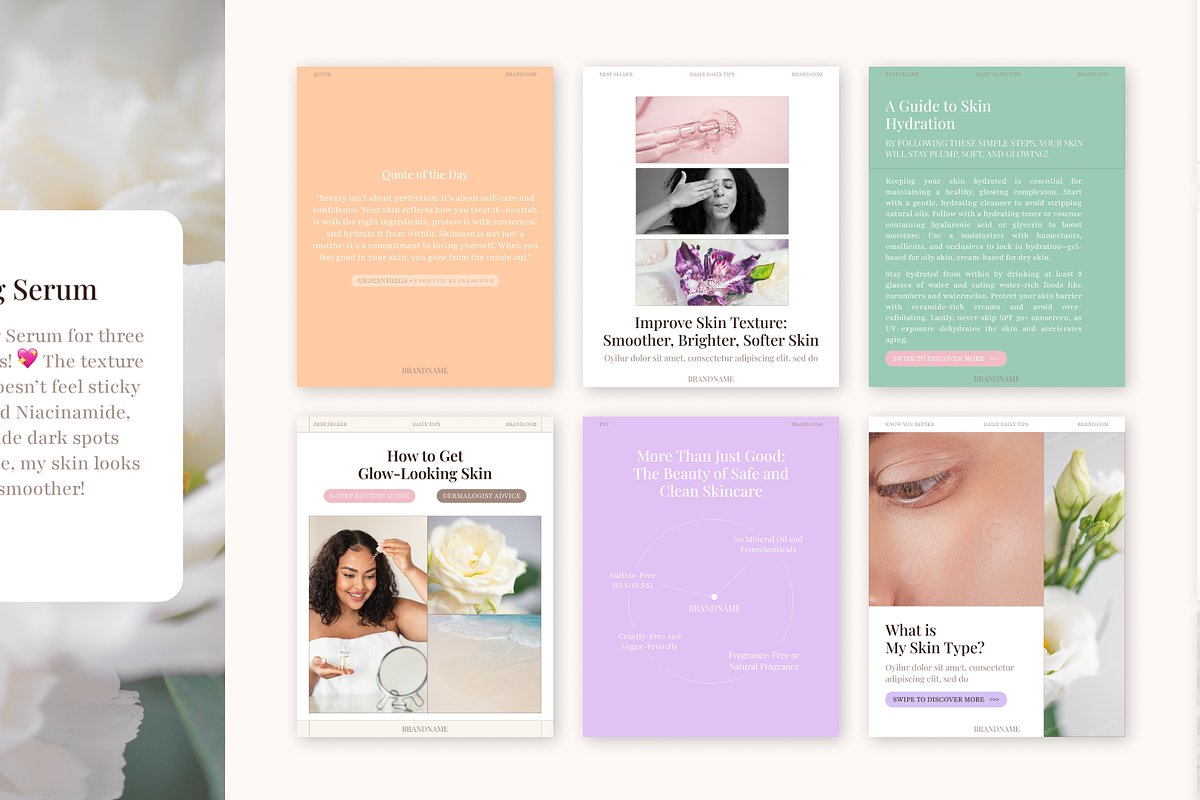 Skincare Instagram Feed Figma KIT, a Social Media Template by Portal Studios (Photo 3 of 3)