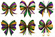 Mardi Gras Bow Coquette Bow, an Illustration by Black Bird Studio (Thumbnail 6 of 6)